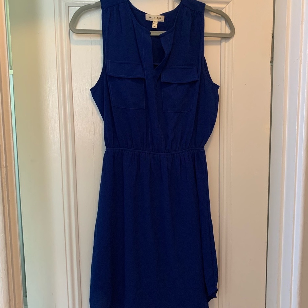 Navy Blue Monteau Dress